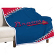 Braves Sherpa Blanket - Atlanta Baseball 1005  Soft Blanket, Warm Blanket