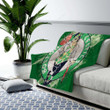 Boston Celtics Grunge  Cozy Blanket - American Basketball Club Green Grunge Paint Splashes Soft Blanket, Warm Blanket