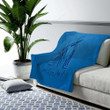 Miami Marlins Cozy Blanket - American Baseball Club 3D Blue  Soft Blanket, Warm Blanket