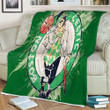 Boston Celtics Grunge  Sherpa Blanket - American Basketball Club Green Grunge Paint Splashes Soft Blanket, Warm Blanket