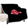 Boston Red Sox Sherpa Blanket - Red Sox Baseball World Series Soft Blanket, Warm Blanket