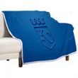 Kansas City Royals Sherpa Blanket - American Baseball Club 3D Blue  Soft Blanket, Warm Blanket
