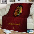 Chicago Blackhawks Sherpa Blanket - Hc Hockey Team Nhl Leather  Soft Blanket, Warm Blanket