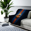 Chicago Bears Cozy Blanket - Golden Nfl Blue Metal  Soft Blanket, Warm Blanket