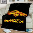 Denver Broncos Sherpa Blanket - Eua Football Nfl Soft Blanket, Warm Blanket