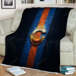 Chicago Bears Sherpa Blanket - Golden Nfl Blue Metal  Soft Blanket, Warm Blanket