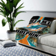 Miami Dolphins Flame Cozy Blanket - Florida Football Nfl Soft Blanket, Warm Blanket