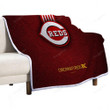 Cincinnati Reds American Baseball Club Sherpa Blanket - Central Division Leather Mlb Soft Blanket, Warm Blanket