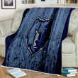 Memphis Grizzlies Sherpa Blanket - Grunge Nba Basketball Club Soft Blanket, Warm Blanket