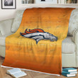 Denver Broncos Sherpa Blanket - Abstract Nfl Usa Soft Blanket, Warm Blanket