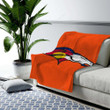Denver Broncos Cozy Blanket - Colorado Football Mountains Soft Blanket, Warm Blanket