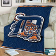 Detroit Tigers Sherpa Blanket - Baseball Mlb Soft Blanket, Warm Blanket