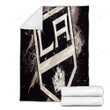 Los Angeles Kings Grunge  Cozy Blanket - American Hockey Club Black 2002 Soft Blanket, Warm Blanket