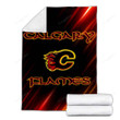 Calgary Flames Cozy Blanket - Alberta C Of Red Canada Soft Blanket, Warm Blanket