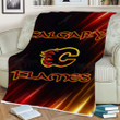 Calgary Flames Sherpa Blanket - Alberta C Of Red Canada Soft Blanket, Warm Blanket
