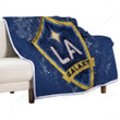 Los Angeles Galaxy Sherpa Blanket - La Galaxy American Soccer Club Geometric Abstraction Soft Blanket, Warm Blanket