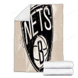 Brooklyn Nets Grunge  Cozy Blanket - American Basketball Club White Grunge Paint Splashes Soft Blanket, Warm Blanket