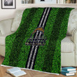 Los Angeles Chargers Sherpa Blanket - Grass Football Lawn Soft Blanket, Warm Blanket