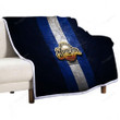 Milwaukee Brewers Sherpa Blanket - Golden Mlb Blue Metal  Soft Blanket, Warm Blanket