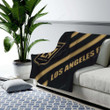 Los Angeles Fc Cozy Blanket - Brown Black Abstraction Mls Soft Blanket, Warm Blanket