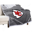 Kansas City Chiefs Sherpa Blanket - Arrowhead Stadium American Football Team Kansas City Chiefs Soft Blanket, Warm Blanket