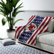 Kansas City Chiefs Cozy Blanket - Silk American Flag Soft Blanket, Warm Blanket