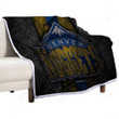 Denver Nuggets Sherpa Blanket - Nba Black Stone Basketball Soft Blanket, Warm Blanket