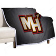 Miami Heat  Sherpa Blanket - Ash Basketball Sports  Soft Blanket, Warm Blanket