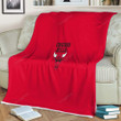 Light Red Basketball Bulls Crest  Sherpa Blanket - Nba Chicago Bulls  Soft Blanket, Warm Blanket