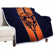 Chicago Bears Sherpa Blanket - Bears Chicago Nfl  Soft Blanket, Warm Blanket