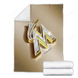Miami Marlins Cozy Blanket - American Baseball Club Mlb Golden Silver Soft Blanket, Warm Blanket