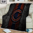 Chicago Bears Black Stone Sherpa Blanket - Nfl Nfc  Soft Blanket, Warm Blanket