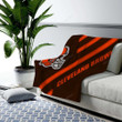 Cleveland Browns Cozy Blanket - Nfl Brown Orange Abstraction  Soft Blanket, Warm Blanket
