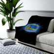 Golden State Cozy Blanket - 30 Ball Basketball Soft Blanket, Warm Blanket