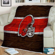 Cleveland Browns Sherpa Blanket - Nfl Wooden American Football  Soft Blanket, Warm Blanket