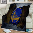 Golden State Warriors Sherpa Blanket - Nba Basketball Western Conference Soft Blanket, Warm Blanket
