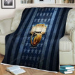 Memphis Grizzlies Flag Sherpa Blanket - Nba Blue Metal American Basketball Club Soft Blanket, Warm Blanket