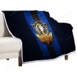 Dallas Mavericks Sherpa Blanket - Golden Nba Blue Metal  Soft Blanket, Warm Blanket