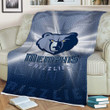Memphis Grizzlies Sherpa Blanket - Basketball Grizzlies Memphis Soft Blanket, Warm Blanket