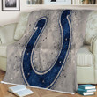 Indianapolis Colts Sherpa Blanket - Geometric American Football Club  Soft Blanket, Warm Blanket