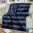 Dallas Cowboys Sherpa Blanket - American Football Team American Flag Blue Gray Flag Soft Blanket, Warm Blanket