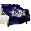 Los Angeles Kings Sherpa Blanket - Crown Hockey Nhl Soft Blanket, Warm Blanket