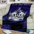 Los Angeles Kings Sherpa Blanket - Crown Hockey Nhl Soft Blanket, Warm Blanket