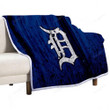 Detroit Tigers Sherpa Blanket - Grunge Baseball Club Mlb Soft Blanket, Warm Blanket