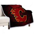Calgary Flames Sherpa Blanket - Nhl Hockey Western Conference Soft Blanket, Warm Blanket