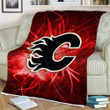Calgary Flames Sherpa Blanket - Hockey Nhl Sport Soft Blanket, Warm Blanket