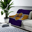 Los Angeles Lakers Cozy Blanket - Nba Wooden Basketball Soft Blanket, Warm Blanket