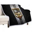 Los Angeles Kings Sherpa Blanket - Golden Nhl Black Metal  Soft Blanket, Warm Blanket