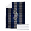 Indianapolis Colts Cozy Blanket - American Football Club Metal White-Blue Metal Mesh  Soft Blanket, Warm Blanket