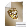 Florida Panthers Cozy Blanket - American Hockey Club Nhl Golden Silver Soft Blanket, Warm Blanket